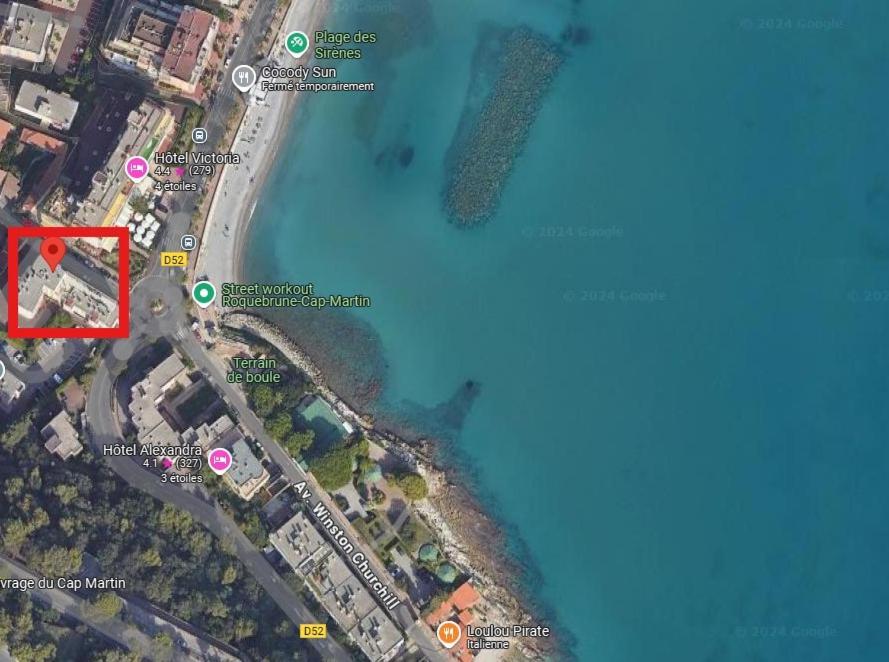 La Perle 2 P Terrasse Vue Mer 1Min Plage Clim Roquebrune-Cap-Martin Extérieur photo